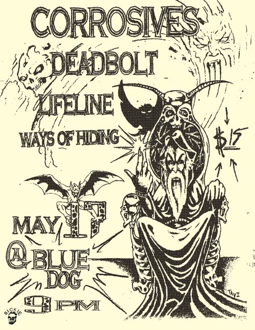 PUNK SHOW - CORROSIVES, DEADBOLT, LIFELINE, WAYS OF HIDING